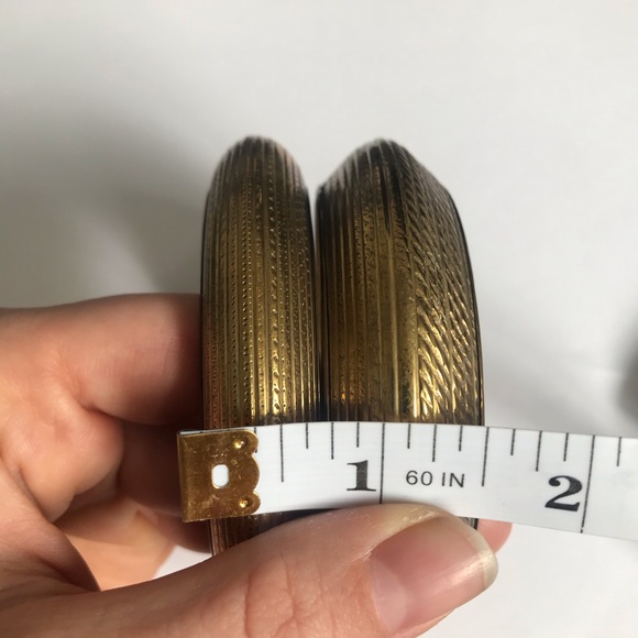 2pc Vintage Brass Bangles Bracelet - Picture 9 of 12